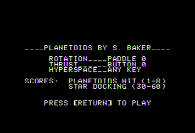 Planetoids - Screenshot - Game Title Image