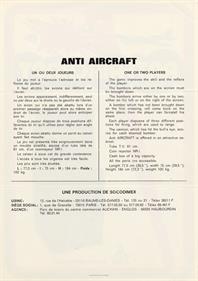 Anti-Aircraft - Advertisement Flyer - Back Image