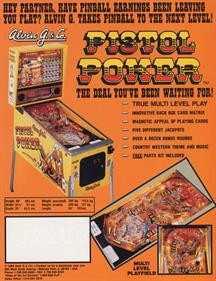 Pistol Poker - Advertisement Flyer - Back Image