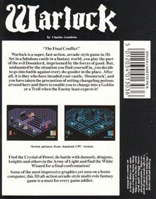 Warlock  - Box - Back Image