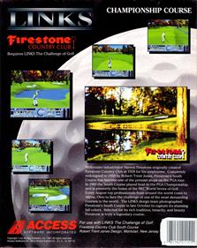 Links: Championship Course: Firestone Country Club - Box - Back Image