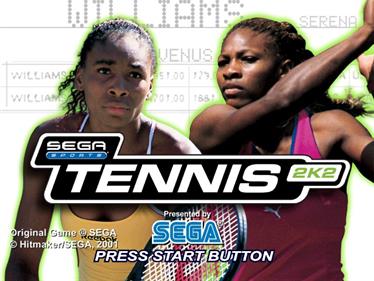 Tennis 2K2 - Screenshot - Game Title Image