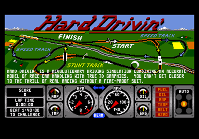 Hard Drivin' - Screenshot - Game Title Image
