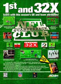 NFL Quarterback Club - Advertisement Flyer - Front Image