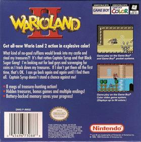 Wario Land II - Box - Back Image