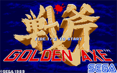 Golden Axe - Screenshot - Game Title Image