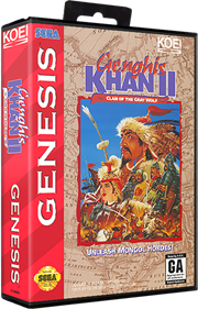 Genghis Khan II: Clan of the Gray Wolf - Box - 3D Image