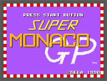 Super Monaco GP - Screenshot - Game Title Image