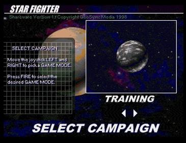 Star Fighter: D'Yammens's Reign - Screenshot - Game Select Image