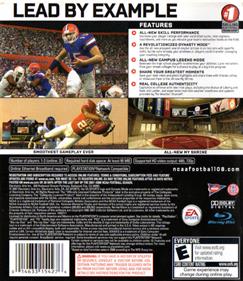 NCAA Football 08 - Box - Back Image