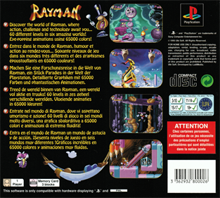 Rayman - Box - Back Image