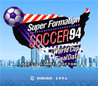 Super Formation Soccer 94: World Cup Final Data - Screenshot - Game Title Image