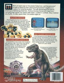 The Transformers: Battle to Save the Earth: The Computer Game - Box - Back Image