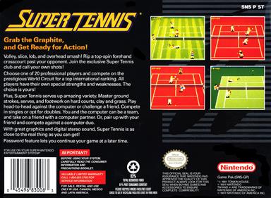 Super Tennis - Box - Back Image