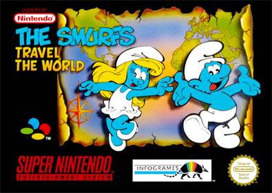 The Smurfs Travel the World - Box - Front - Reconstructed Image