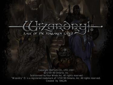 Wizardry: Tale of the Forsaken Land - Screenshot - Game Title Image