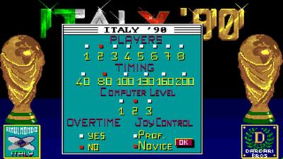 Italy '90 Soccer - Screenshot - Game Select Image