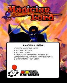 Magician Lord - Arcade - Controls Information Image