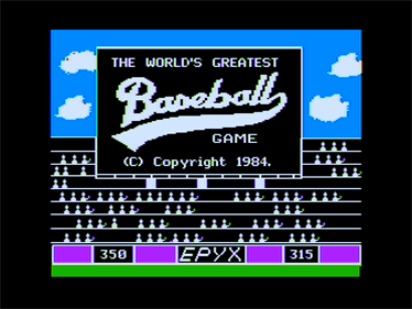 The World's Greatest Baseball Game - Screenshot - Game Title Image