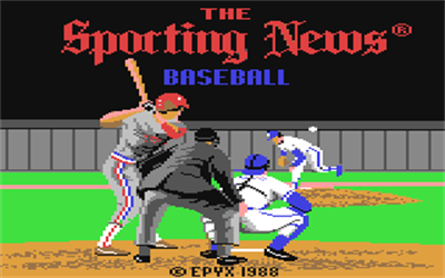 The Sporting News Baseball - Screenshot - Game Title Image