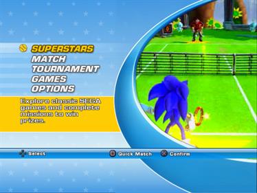 Sega Superstars Tennis - Screenshot - Game Select Image