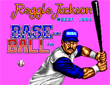 Reggie Jackson Baseball - Screenshot - Game Title Image