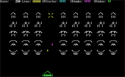 ASCII Invaders - Screenshot - Gameplay Image