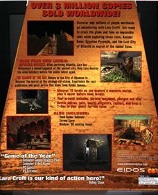 Tomb Raider Gold - Box - Back Image