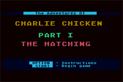 The Adventures of Charlie Chicken - Screenshot - Game Title Image