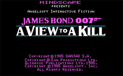James Bond 007: A View to a Kill - Screenshot - Gameplay Image