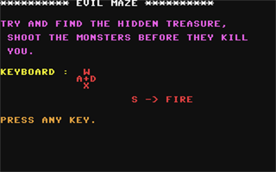 Evil Maze - Screenshot - Game Title Image