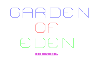 Garden of Eden - Screenshot - Game Title Image