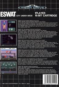 ESWAT: City Under Siege - Box - Back Image