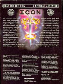 ICON: Quest for the Ring - Box - Back Image