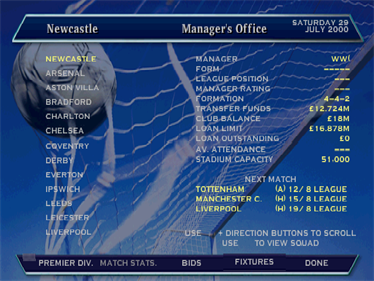 Alex Ferguson's Player Manager 2001 - Screenshot - Gameplay Image