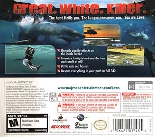 JAWS: Ultimate Predator - Box - Back Image