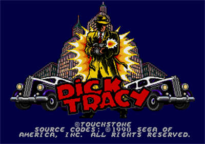 Dick Tracy - Screenshot - Game Title Image