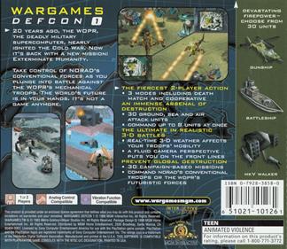 WarGames: DEFCON 1 - Box - Back Image
