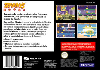 Spanky's Quest - Box - Back Image