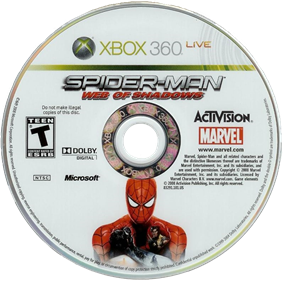 Spider-Man: Web of Shadows - Disc Image