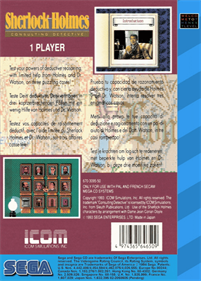 Sherlock Holmes: Consulting Detective - Box - Back - Reconstructed Image