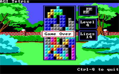 AGI Tetris - Screenshot - Game Over Image
