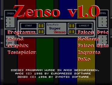 Zenso - Screenshot - Game Title Image