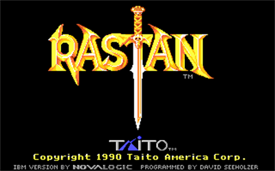 Rastan - Screenshot - Game Title Image