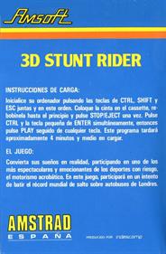 3D Stunt Rider - Box - Back Image