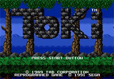 Toki: Going Ape Spit - Screenshot - Game Title Image