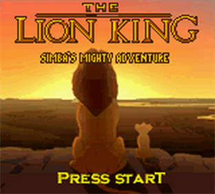 The Lion King: Simba's Mighty Adventure - Screenshot - Game Title Image