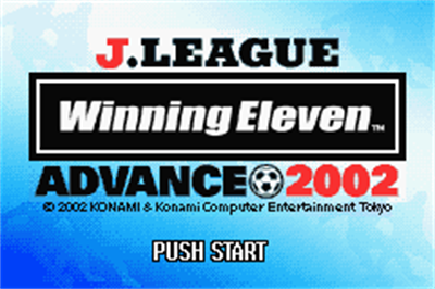 J-League Winning Eleven Advance 2002 - Screenshot - Game Title Image