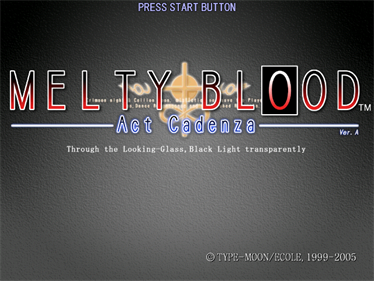 Melty Blood: Act Cadenza Ver. A - Screenshot - Game Title Image
