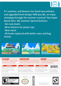 You Super Mario Bros. Me: Summer Special - Box - Back Image